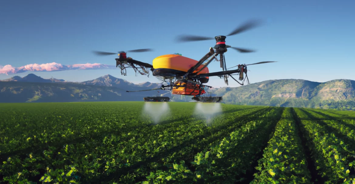 drones de pulverização agrícola, Hylio, agricultura, benefícios ambientais, aumento de produtividade, redução de custos, sensores, precisão, eficiência, sustentabilidade.